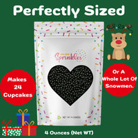 Thumbnail for 4mm Black Sugar Pearls (Snowman Accessories) - Cool Mom Sprinkles