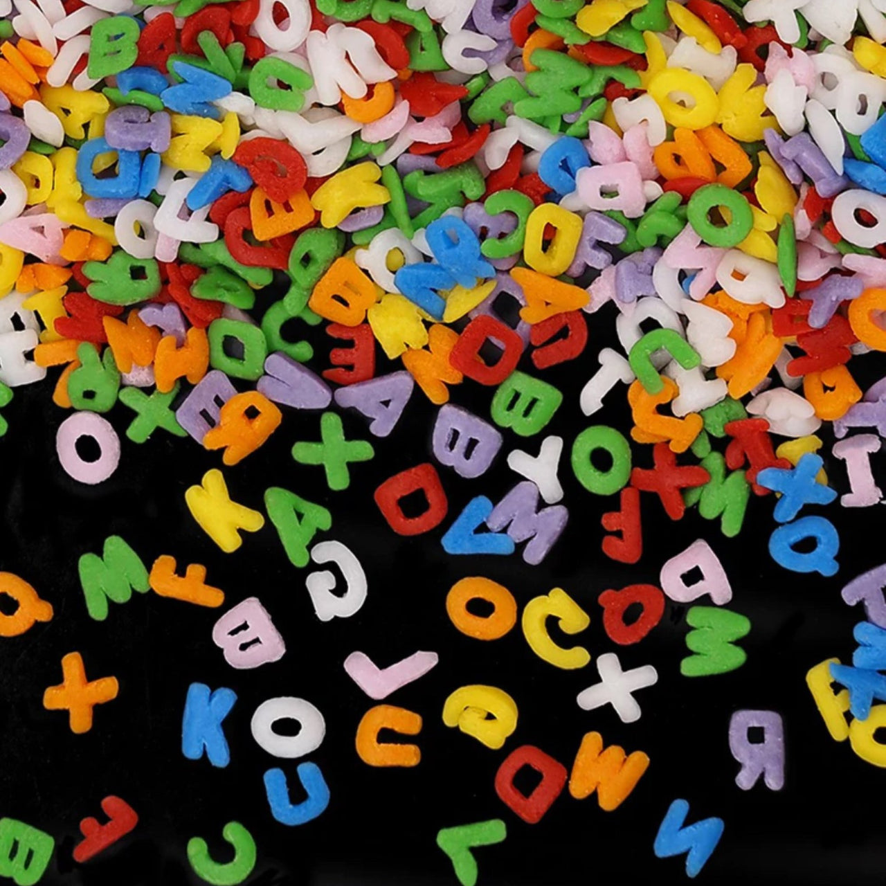 All Natural Rainbow Alphabet Letter Confetti Sprinkles 💟 - Cool Mom Sprinkles