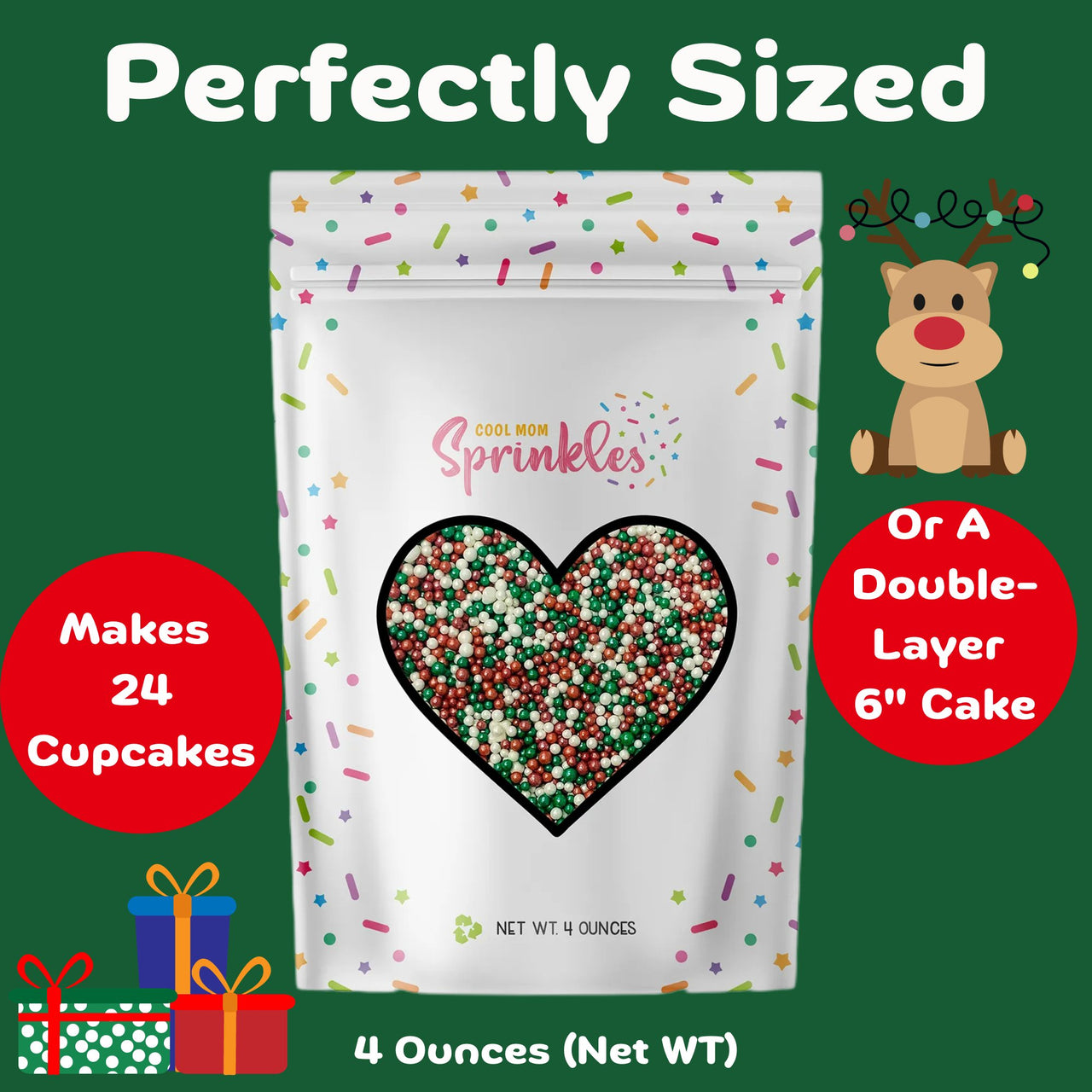 Christmas Tree Nonpareils - Cool Mom Sprinkles