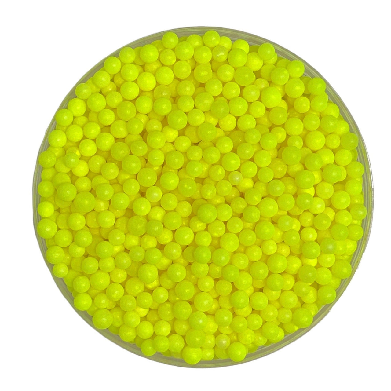 Glowing Yellow 4mm Sugar Pearls - Cool Mom Sprinkles