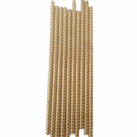 Thumbnail for Gold Chevron Straws (25 Pack) - Cool Mom Sprinkles