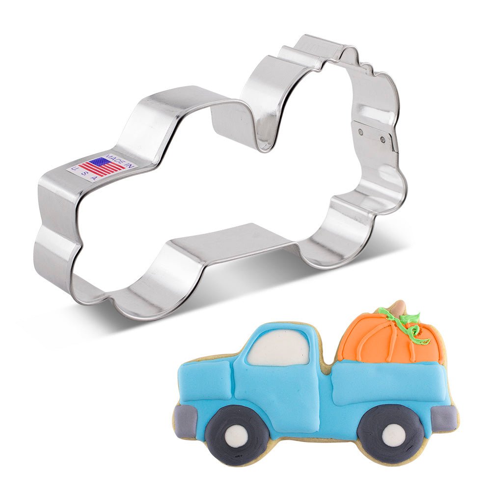 Harvest Truck with Pumpkin Cookie Cutter - Cool Mom Sprinkles