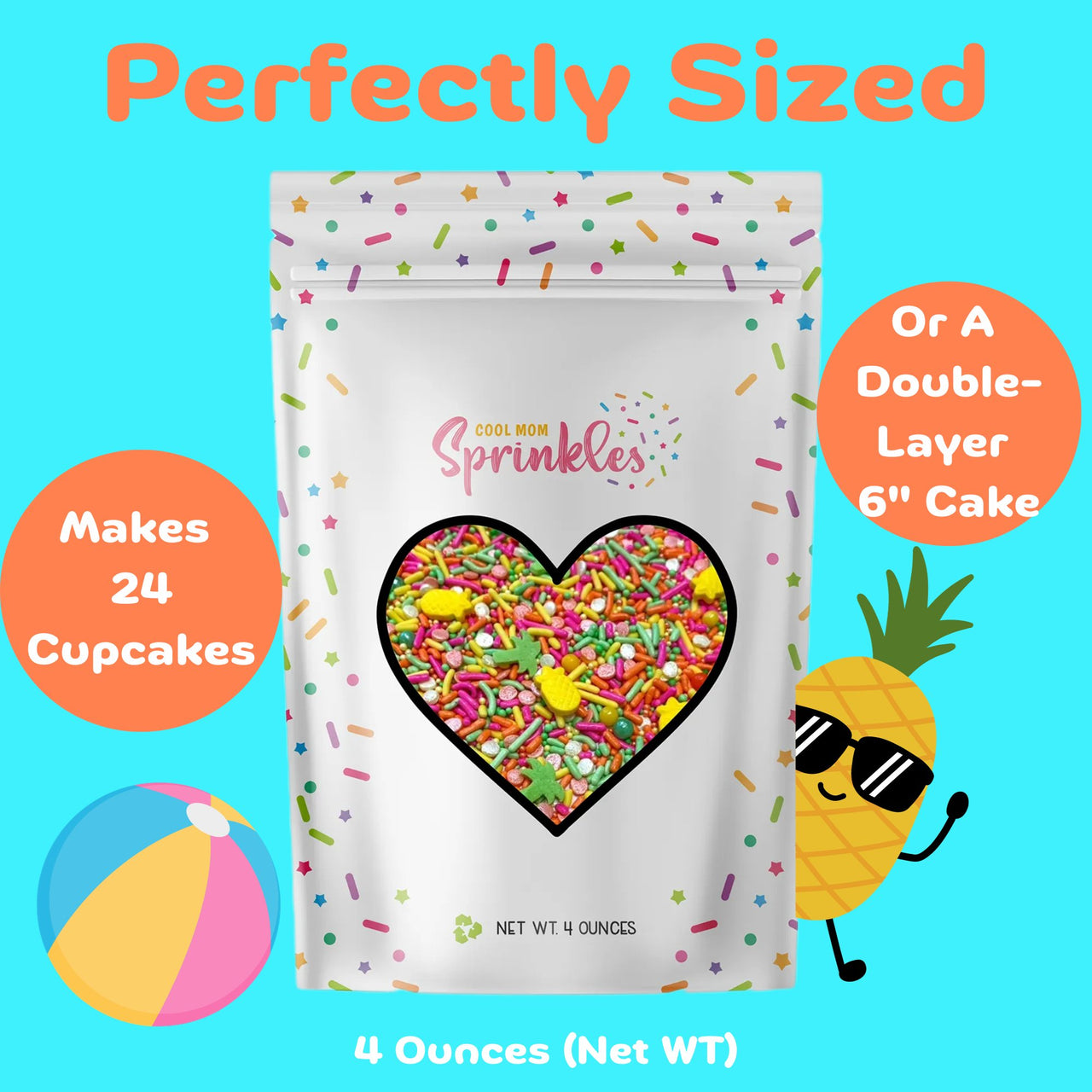 Hawaiian Luau Cake Sprinkles Mix - Cool Mom Sprinkles
