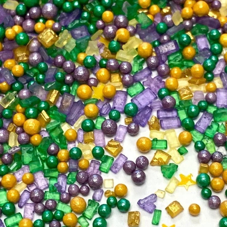 Mardi Gras Sanding Sugar And Nonpareils Mix - Cool Mom Sprinkles