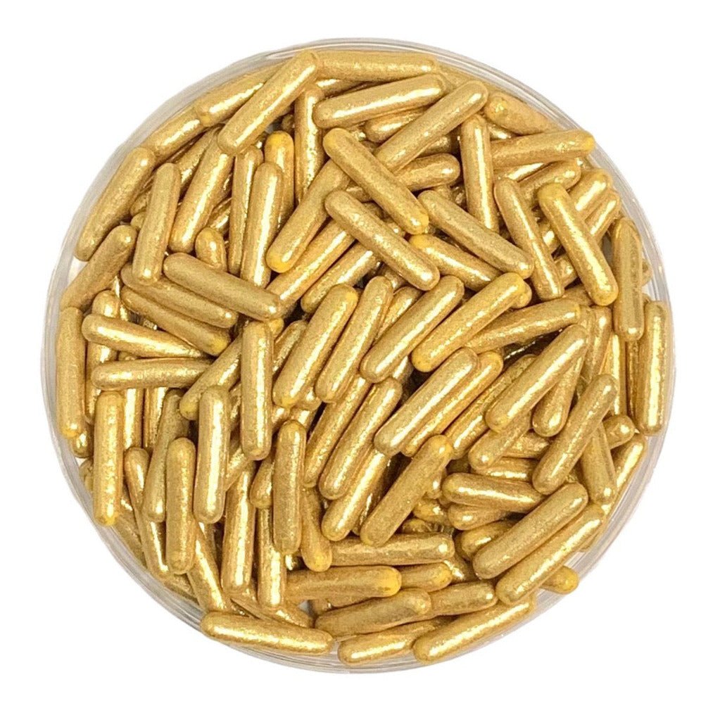 Metallic Gold Rod Sprinkles - Cool Mom Sprinkles