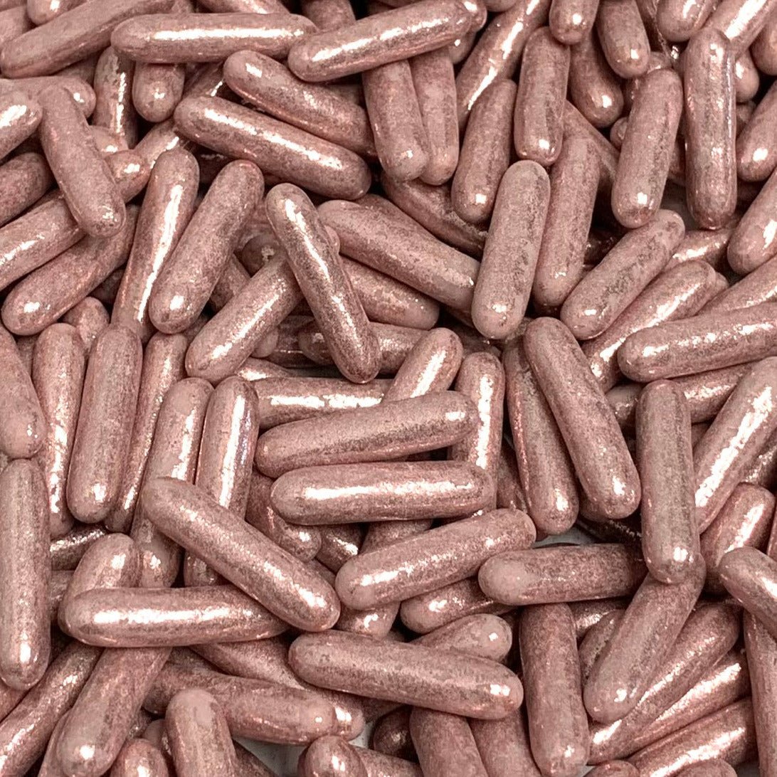 Metallic Rose Gold Rod Sprinkles - Cool Mom Sprinkles