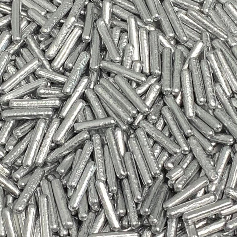 Metallic Silver Rod Sprinkles - Cool Mom Sprinkles