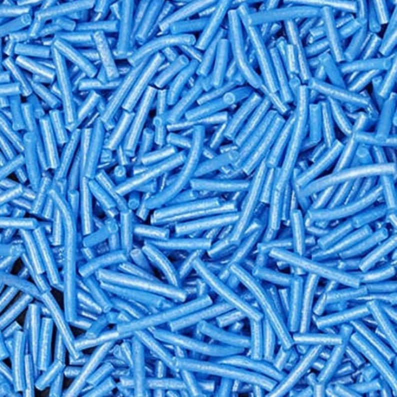 Pearlized Blue All Natural Jimmies Sprinkles 💟 - Cool Mom Sprinkles
