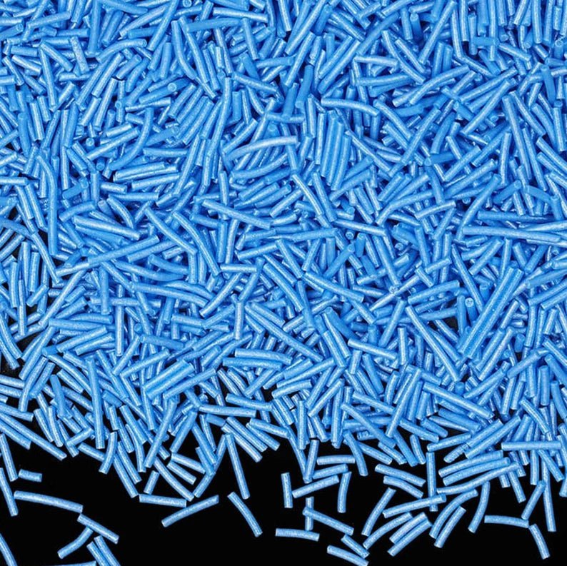 Pearlized Blue All Natural Jimmies Sprinkles 💟 - Cool Mom Sprinkles