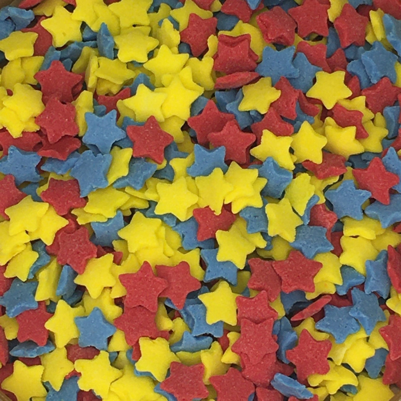 Star Quins Sprinkles Yellow, Red, Blue - Cool Mom Sprinkles