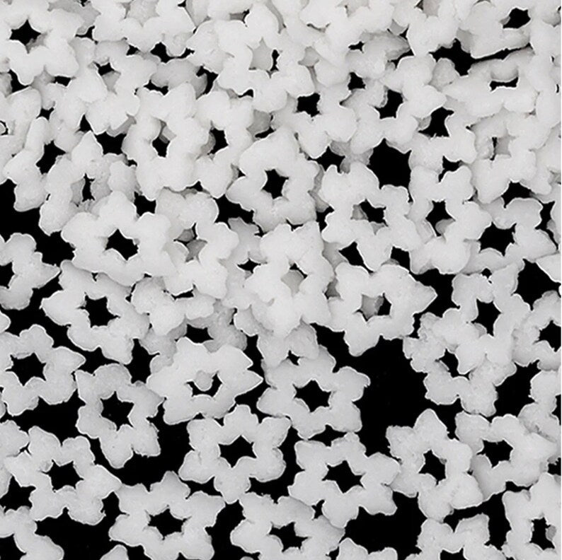 White Snowflake All Natural Confetti Sprinkles 💟 - Cool Mom Sprinkles
