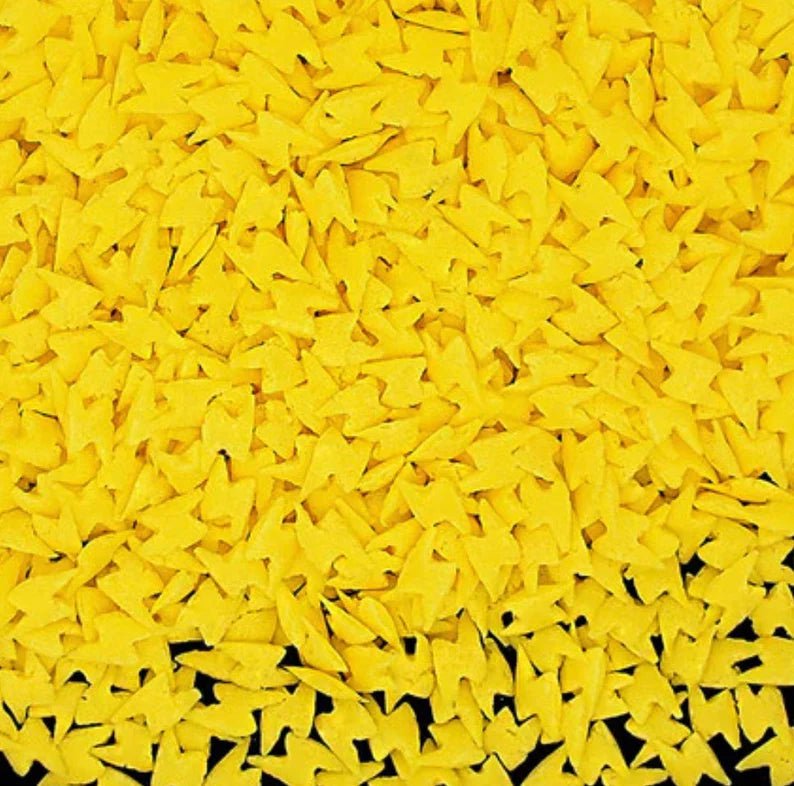 Yellow Lightning Bolt All Natural Confetti Sprinkles 💟 - Cool Mom Sprinkles