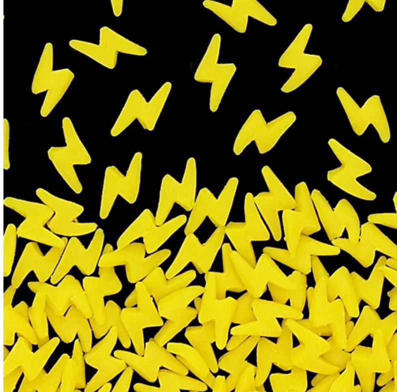 Yellow Lightning Bolt All Natural Confetti Sprinkles 💟 - Cool Mom Sprinkles